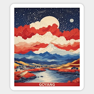 Goyang South Korea Starry Night Travel Tourism Retro Vintage Sticker